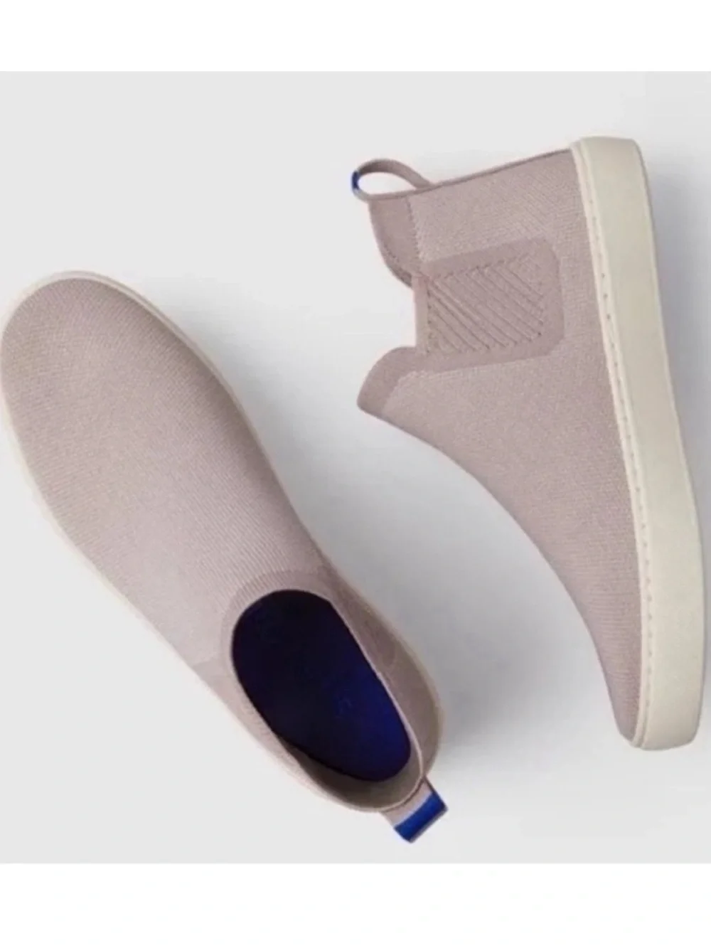 Rothy's The Chelsea Ankle Boot in Lilac Gray pull on high top style size 8.5